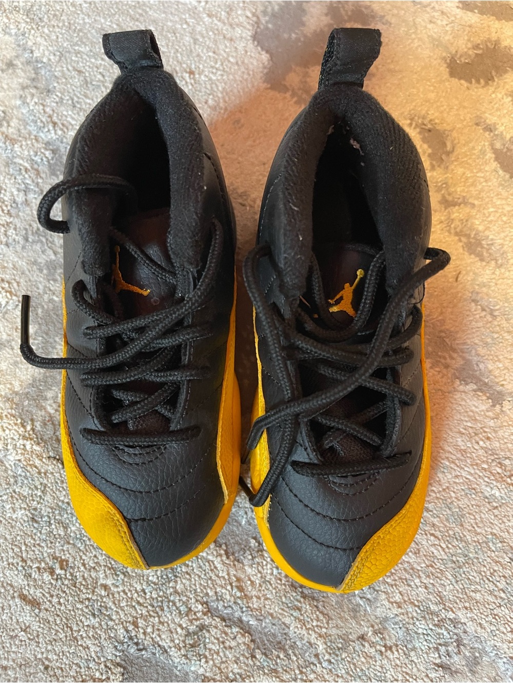 Black and Yellow Jordans Size 9C